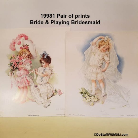 1981 Gallery Graphics Bride & Playing Bridesmaid Prints - Picture 1 of 10
